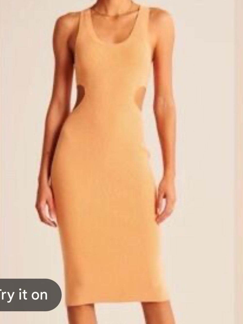 Abercrombie & Fitch Coral Cutout Sweater Dress